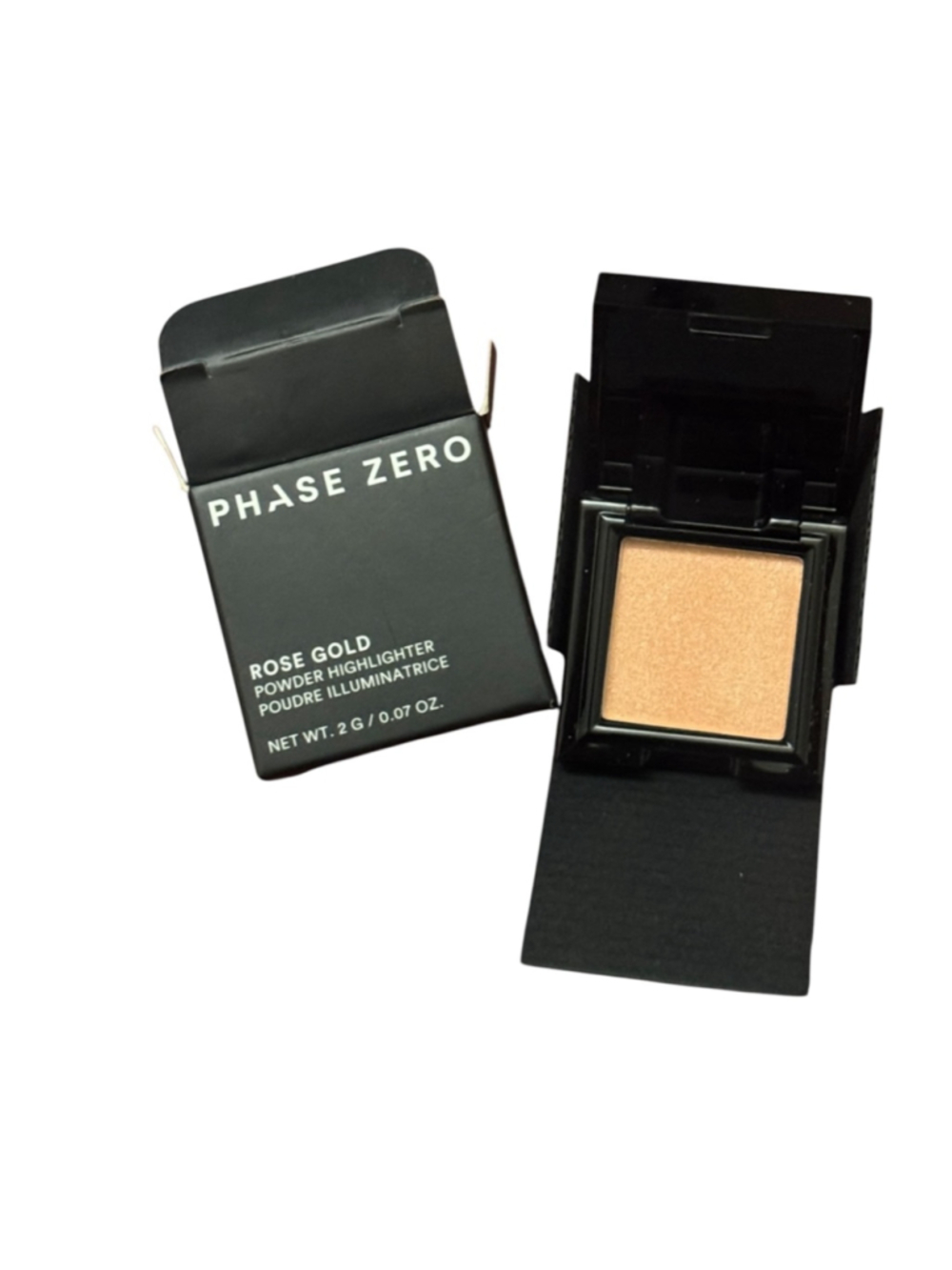 New Phase Zero Rose Gold Powder Highlighter mini travel